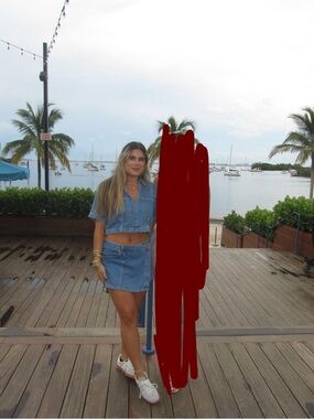 Zara Denim Skort & Top SET